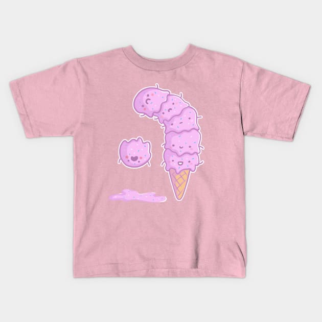 Super Cute Ice Cream Disaster Kids T-Shirt by perdita00